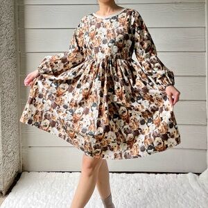 Handmade All Over Dog Print Dress SKU 02281